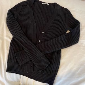 Reformation Cashmere Black Cardigan
